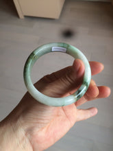 Load image into Gallery viewer, 54mm certified 100% natural Type A green/dark green/white/brown jungle camouflage color  jadeite jade bangle BG22-1726