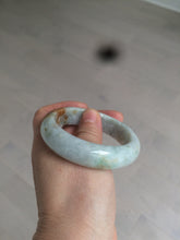 Load image into Gallery viewer, 53.5mm certified Type A 100% Natural light green/brown Jadeite Jade bangle AR93-0722