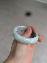 Load image into Gallery viewer, 53.5mm certified Type A 100% Natural light green/brown Jadeite Jade bangle AR93-0722