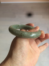 Load image into Gallery viewer, 58.8mm Certified 100% natural Type A green/gray jadeite jade bangle AE69-2863