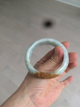 Load image into Gallery viewer, 53.5mm certified Type A 100% Natural light green/brown Jadeite Jade bangle AR93-0722