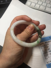 Load image into Gallery viewer, 52mm certified Type A 100% Natural sunny green yellow brown white oval Jadeite Jade bangle Q138-1727