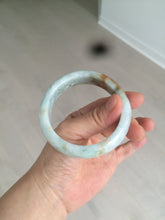 Load image into Gallery viewer, 53.5mm certified Type A 100% Natural light green/brown Jadeite Jade bangle AR93-0722