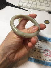 Load image into Gallery viewer, 57.5mm Certified Type A 100% Natural light green gray brown jadeite Jade bangle PD169-6318