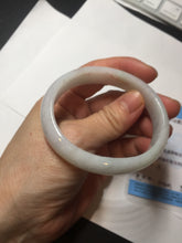 Load image into Gallery viewer, 52mm certified Type A 100% Natural sunny green/white/red oval Jadeite Jade bangle E92-0263