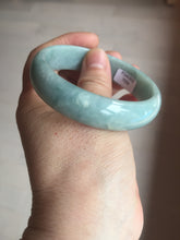 Load image into Gallery viewer, 55.8mm certified 100% natural light green blue jadeite jade bangle AS90-7056