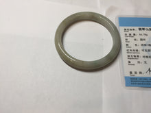 Load image into Gallery viewer, 57.5mm Certified Type A 100% Natural light green gray brown jadeite Jade bangle PD169-6318