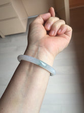 Load image into Gallery viewer, 53.3mm Certified Type A 100% Natural light green purple with green floating flowers round cut Jadeite bangle PB169-4722