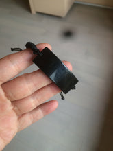 Load image into Gallery viewer, 100% natural type A black jadeite jade (mocui, 墨翠) rectangle bead/craft supplies AY78