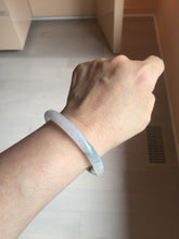 Load image into Gallery viewer, 53.3mm Certified Type A 100% Natural light green purple with green floating flowers round cut Jadeite bangle PB169-4722