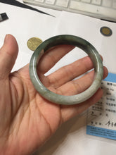 Load image into Gallery viewer, 58.2mm Certified Type A 100% Natural dark green gray black jadeite Jade bangle PD170-6281
