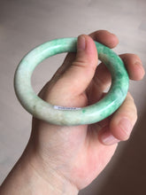 Load image into Gallery viewer, 56.5mm certified 100% natural sunny green yellow chubby jadeite jade bangle AS89-7058