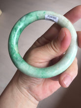 Load image into Gallery viewer, 56.5mm certified 100% natural sunny green yellow chubby jadeite jade bangle AS89-7058