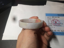 Load image into Gallery viewer, 48.8mm Certified Type A 100% Natural light purple/yellow/white square Jadeite Jade bangle Y151-8064