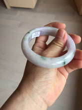 Load image into Gallery viewer, 55mm Certified 100% natural Type A light purple with sunny flying flowers jadeite jade bangle BL107-8720