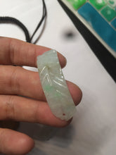 Load image into Gallery viewer, 100% natural type A yellow/white/green carved feather jadeite jade braided adjustable slider bracelet AX39