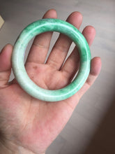 Load image into Gallery viewer, 56.5mm certified 100% natural sunny green yellow chubby jadeite jade bangle AS89-7058