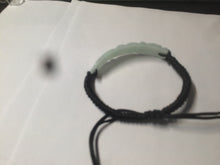 Load image into Gallery viewer, 100% natural type A yellow/white/green carved feather jadeite jade braided adjustable slider bracelet AX39