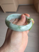 Load image into Gallery viewer, 55.6mm certified 100% natural Type A light green yellow jadeite jade bangle F179-3085