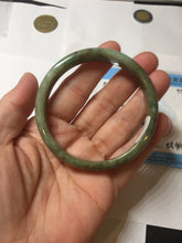 Load image into Gallery viewer, 56.4mm Certified Type A 100% Natural dark green gray black brown jadeite Jade bangle PD171-6299