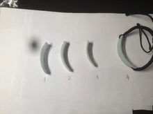 Load image into Gallery viewer, 100% natural type A yellow/white/green carved feather jadeite jade braided adjustable slider bracelet AX39