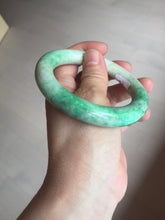 Load image into Gallery viewer, 56.5mm certified 100% natural sunny green yellow chubby jadeite jade bangle AS89-7058