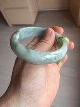 Load image into Gallery viewer, 55.6mm certified 100% natural Type A light green yellow jadeite jade bangle F179-3085