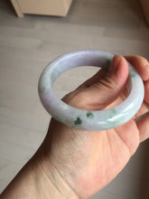 Load image into Gallery viewer, 55mm Certified 100% natural Type A light purple with sunny flying flowers jadeite jade bangle BL107-8720
