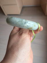 Load image into Gallery viewer, 55.6mm certified 100% natural Type A light green yellow jadeite jade bangle F179-3085