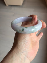 Load image into Gallery viewer, 55mm Certified 100% natural Type A light purple with sunny flying flowers jadeite jade bangle BL107-8720