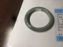 Load image into Gallery viewer, 54.6mm Certified 100% natural Type A green/gray jadeite jade bangle AE67-2865