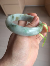 Load image into Gallery viewer, 55.6mm certified 100% natural Type A light green yellow jadeite jade bangle F179-3085