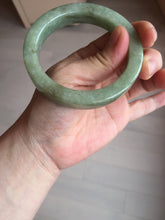 Load image into Gallery viewer, 55mm certified type A 100% Natural light green/gray/brown square style Jadeite Jade bangle BS1-1502