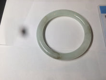 Load image into Gallery viewer, 55mm Certified type A 100% Natural icy watery light green/white round cut Jadeite bangle BG72-0420