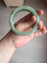 Load image into Gallery viewer, 55mm certified type A 100% Natural light green/gray/brown square style Jadeite Jade bangle BS1-1502