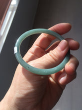 Load image into Gallery viewer, 55mm Certified Type A 100% Natural light green/blue slim round cut Guatemala Jadeite bangle BS59-4622