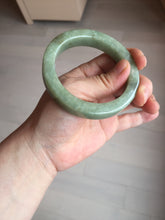 Load image into Gallery viewer, 55mm certified type A 100% Natural light green/gray/brown square style Jadeite Jade bangle BS1-1502