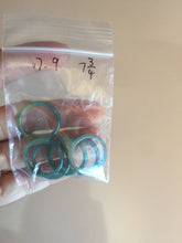 Load image into Gallery viewer, Size 7 3/4 100% natural type A icy watery light green/blue/yellow/gray skinny Guatemala jadeite jade band ring AR102