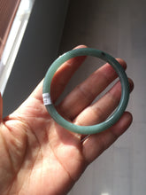 Load image into Gallery viewer, 55mm Certified Type A 100% Natural light green/blue slim round cut Guatemala Jadeite bangle BS59-4622