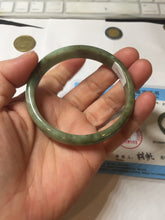 Load image into Gallery viewer, 56.4mm Certified Type A 100% Natural dark green gray black brown jadeite Jade bangle PD171-6299