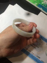 Load image into Gallery viewer, 53.4mm Certified Type A 100% Natural light purple/yellow/white square Jadeite Jade bangle Y153-8058