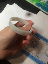 Load image into Gallery viewer, 53.4mm Certified Type A 100% Natural light purple/yellow/white square Jadeite Jade bangle Y153-8058