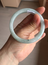 Load image into Gallery viewer, 54.8mm 100% natural Type A light green white slim jadeite jade bangle PB108-2441