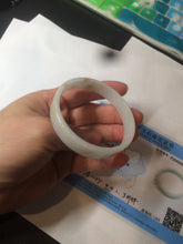 Load image into Gallery viewer, 53.4mm Certified Type A 100% Natural light purple/yellow/white square Jadeite Jade bangle Y153-8058