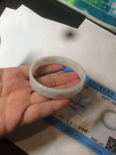 Load image into Gallery viewer, 53.4mm Certified Type A 100% Natural light purple/yellow/white square Jadeite Jade bangle Y153-8058