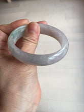 Load image into Gallery viewer, 51.5mm certified 100% natural type A light purple sunny green yellow oval jadeite jade bangle BL77-8666