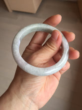 Load image into Gallery viewer, 56.8mm Certified Type A 100% Natural light purple green white jadeite Jade bangle BS17-4011