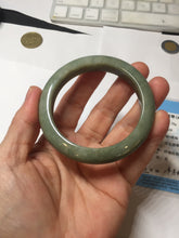 Load image into Gallery viewer, 52.5mm certified 100% natural Type A green gray black jadeite bangle PD172-6297