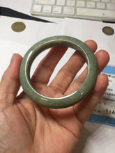 Load image into Gallery viewer, 52.5mm certified 100% natural Type A green gray black jadeite bangle PD172-6297