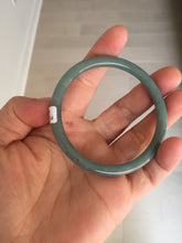 Load image into Gallery viewer, 55mm Certified Type A 100% Natural light green/blue slim round cut Guatemala Jadeite bangle BS59-4622